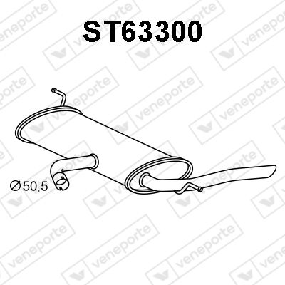 ST63300 VENEPORTE Глушитель выхлопных газов конечный