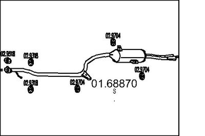 0168870 MTS Глушитель выхлопных газов конечный