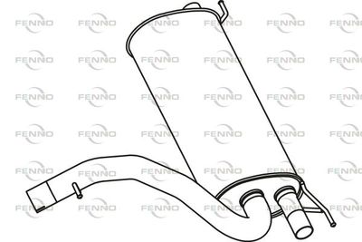 P76104 FENNO Глушитель выхлопных газов конечный