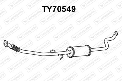 TY70549 VENEPORTE Предглушитель выхлопных газов