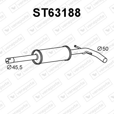 ST63188 VENEPORTE Предглушитель выхлопных газов