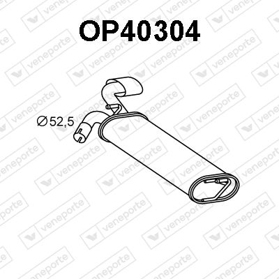 OP40304 VENEPORTE Глушитель выхлопных газов конечный