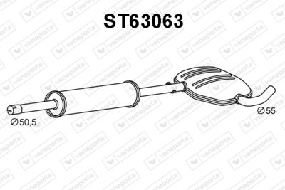 ST63063 VENEPORTE Предглушитель выхлопных газов