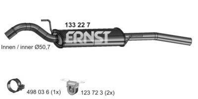 133227 ERNST Глушитель выхлопных газов конечный