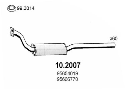 102007 ASSO Предглушитель выхлопных газов
