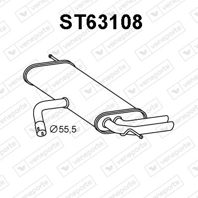 ST63108 VENEPORTE Глушитель выхлопных газов конечный