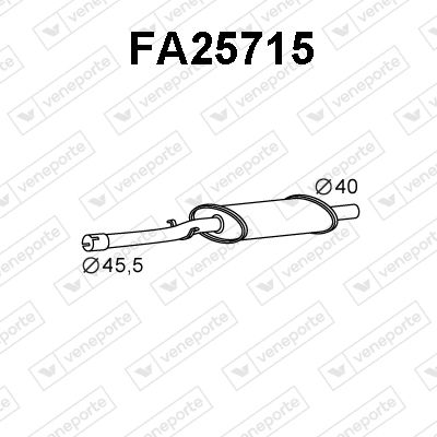 FA25715 VENEPORTE Предглушитель выхлопных газов