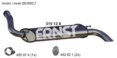 315128 ERNST Глушитель выхлопных газов конечный