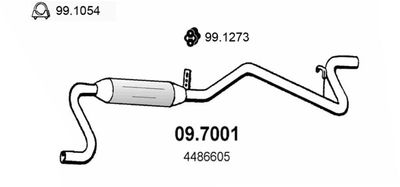 097001 ASSO Глушитель выхлопных газов конечный