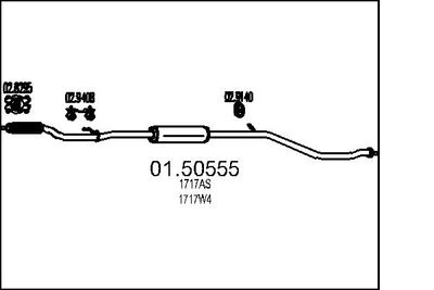 0150555 MTS Средний глушитель выхлопных газов