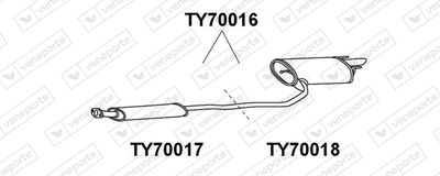 TY70017 VENEPORTE Предглушитель выхлопных газов