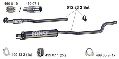 012232 ERNST Средний глушитель выхлопных газов