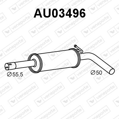 AU03496 VENEPORTE Предглушитель выхлопных газов