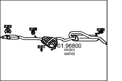 0196800 MTS Глушитель выхлопных газов конечный
