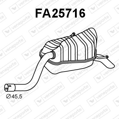 FA25716 VENEPORTE Глушитель выхлопных газов конечный