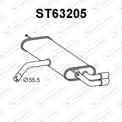 ST63205 VENEPORTE Глушитель выхлопных газов конечный