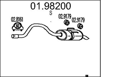 0198200 MTS Глушитель выхлопных газов конечный