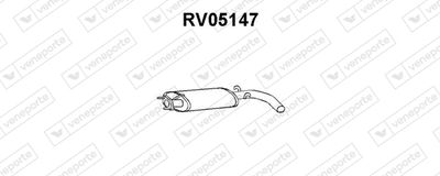 RV05147 VENEPORTE Средний глушитель выхлопных газов