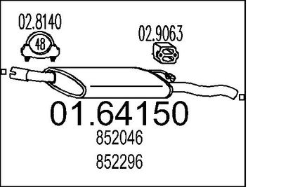 0164150 MTS Глушитель выхлопных газов конечный