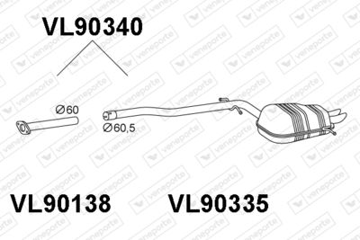 VL90340 VENEPORTE Глушитель выхлопных газов конечный