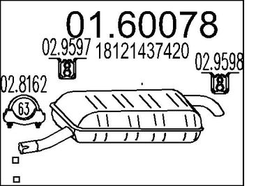 0160078 MTS Глушитель выхлопных газов конечный