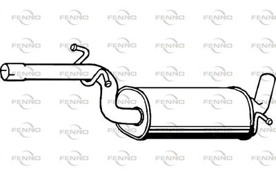 P1299 FENNO Средний глушитель выхлопных газов
