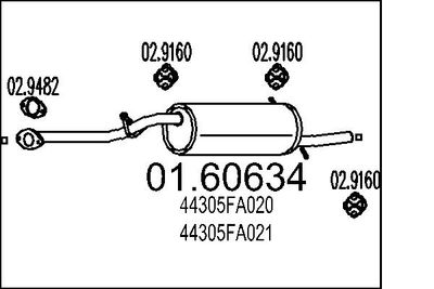 0160634 MTS Глушитель выхлопных газов конечный