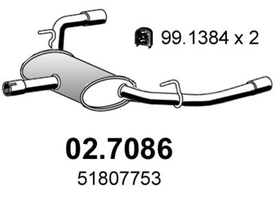 027086 ASSO Глушитель выхлопных газов конечный