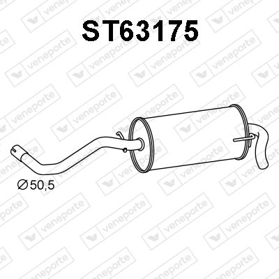 ST63175 VENEPORTE Глушитель выхлопных газов конечный