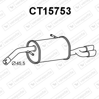 CT15753 VENEPORTE Глушитель выхлопных газов конечный