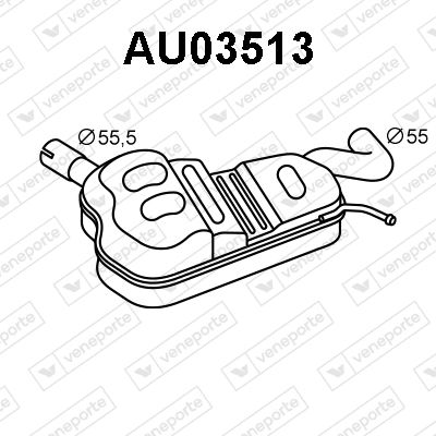 AU03513 VENEPORTE Средний глушитель выхлопных газов