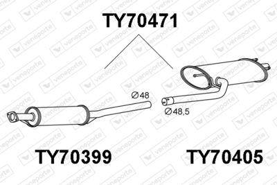 TY70471 VENEPORTE Предглушитель выхлопных газов