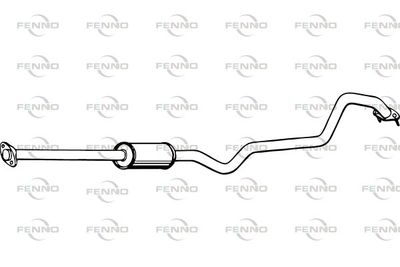 P4245 FENNO Средний глушитель выхлопных газов