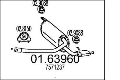 0163960 MTS Глушитель выхлопных газов конечный