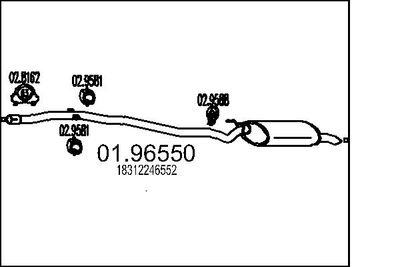 0196550 MTS Глушитель выхлопных газов конечный
