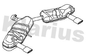 231502 KLARIUS Глушитель выхлопных газов конечный