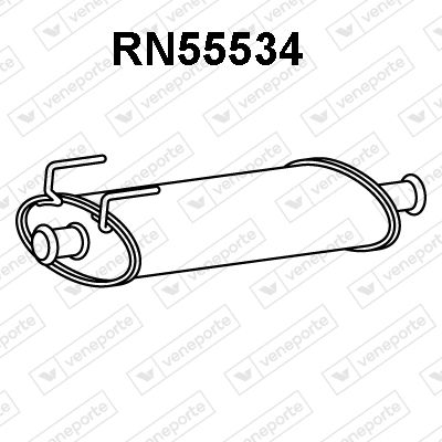 RN55534 VENEPORTE Средний глушитель выхлопных газов