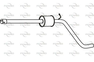 P57033 FENNO Средний глушитель выхлопных газов
