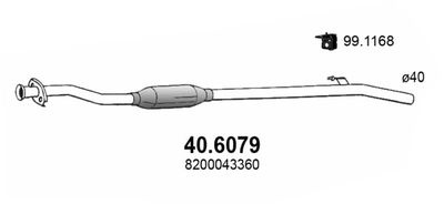 406079 ASSO Средний глушитель выхлопных газов