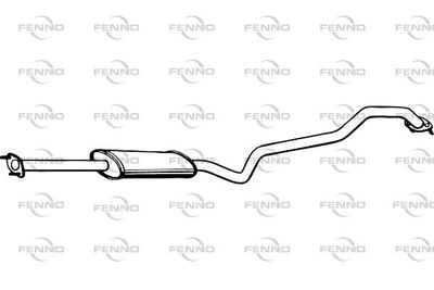 P4280 FENNO Средний глушитель выхлопных газов