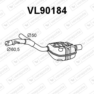 VL90184 VENEPORTE Глушитель выхлопных газов конечный