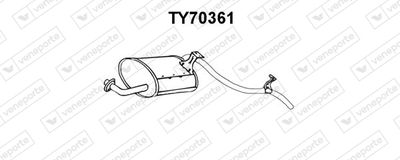 TY70361 VENEPORTE Глушитель выхлопных газов конечный