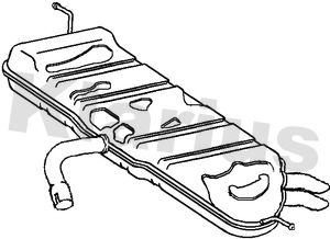 220836 KLARIUS Глушитель выхлопных газов конечный