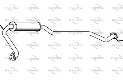 P27040 FENNO Средний глушитель выхлопных газов