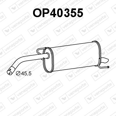 OP40355 VENEPORTE Глушитель выхлопных газов конечный