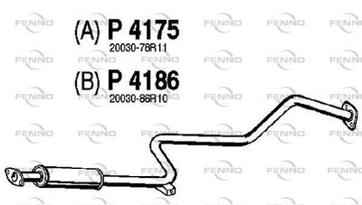 P4175 FENNO Средний глушитель выхлопных газов