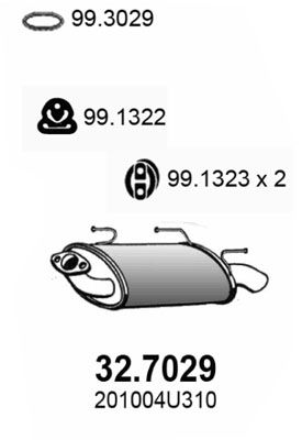 327029 ASSO Глушитель выхлопных газов конечный