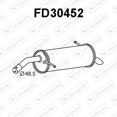 FD30452 VENEPORTE Глушитель выхлопных газов конечный