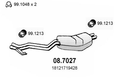 087027 ASSO Глушитель выхлопных газов конечный