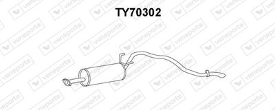 TY70302 VENEPORTE Глушитель выхлопных газов конечный